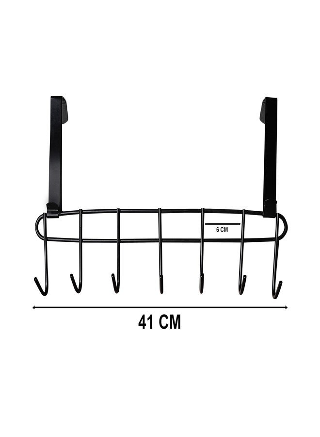 Konquer TimeS Heavy Duty Over The Door Hook Hanger Organizer/Wall Hook Rack, No Drilling Required with 7 Hooks (Pack of 2) - Image 2